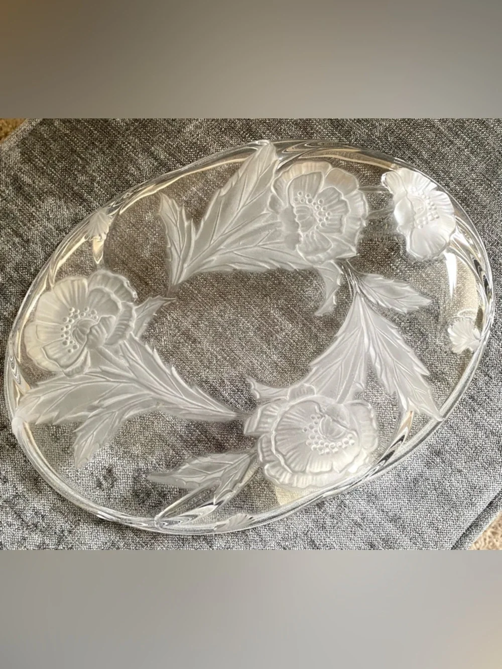 Mikasa Studio Nova Walther Glass Oval Low Bowl Platter - Picture 9 of 12